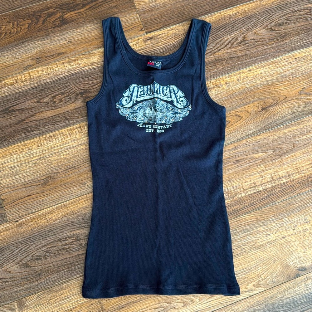 Nautica Jeans Company navy tank top size M. 100% cotton.